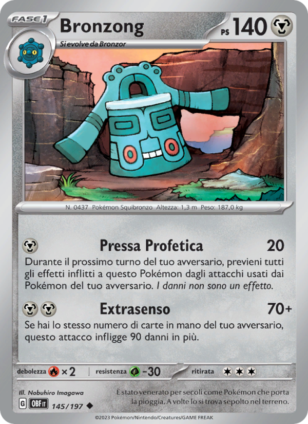 Bronzong 145/230 — Ossidiana Infuocata (Italian Pokémon TCG card)