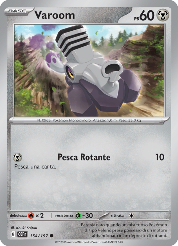 Varoom 154/230 — Ossidiana Infuocata (Italian Pokémon TCG card)