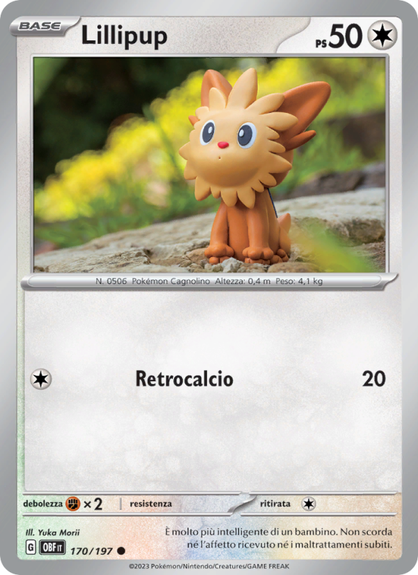 Lillipup 170/230 — Ossidiana Infuocata (Italian Pokémon TCG card)