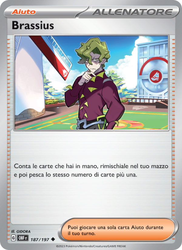 Brassius 187/230 — Ossidiana Infuocata (Italian Pokémon TCG card)