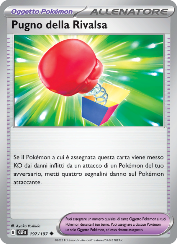 Pugno della Rivalsa 197/230 — Ossidiana Infuocata (Italian Pokémon TCG card)