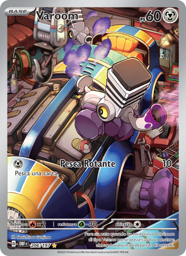 Varoom 206/230 — Ossidiana Infuocata (Italian Pokémon TCG card)
