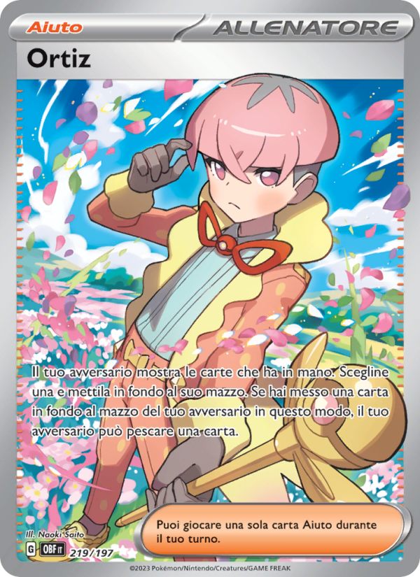 Ortiz 219/230 — Ossidiana Infuocata (Italian Pokémon TCG card)