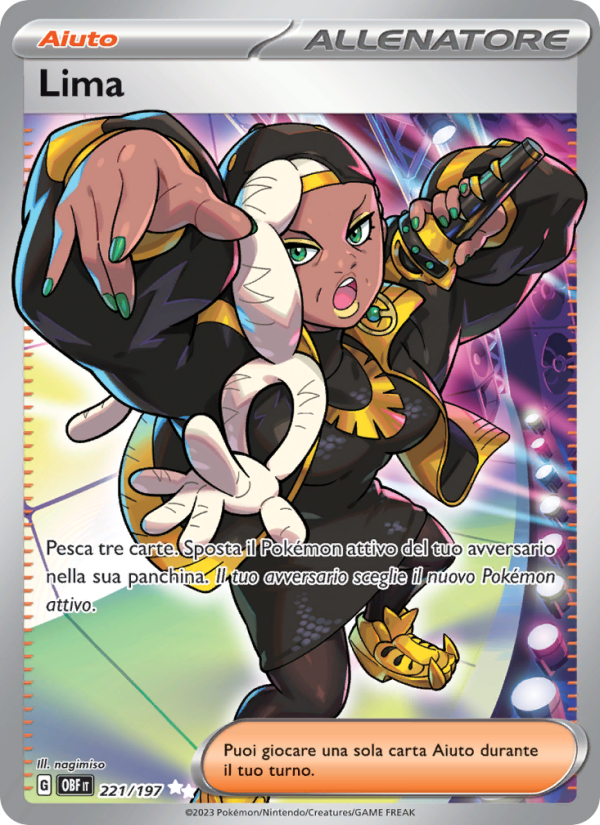 Lima 221/230 — Ossidiana Infuocata (Italian Pokémon TCG card)