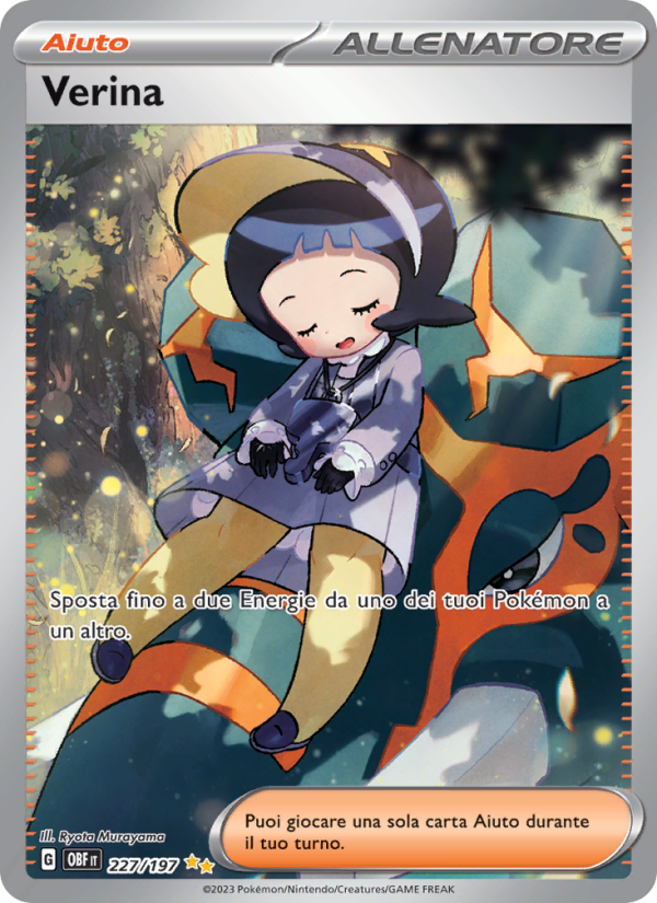 Verina 227/230 — Ossidiana Infuocata (Italian Pokémon TCG card)