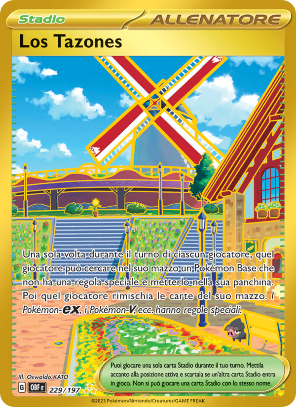 Los Tazones 229/230 — Ossidiana Infuocata (Italian Pokémon TCG card)