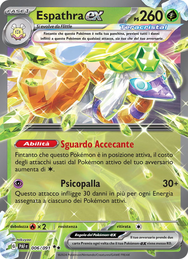 Espathra-ex 006/245 — Destino di Paldea (Italian Pokémon TCG card)