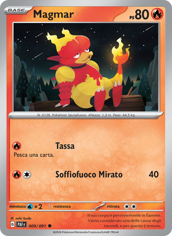 Magmar 009/245 — Destino di Paldea (Italian Pokémon TCG card)