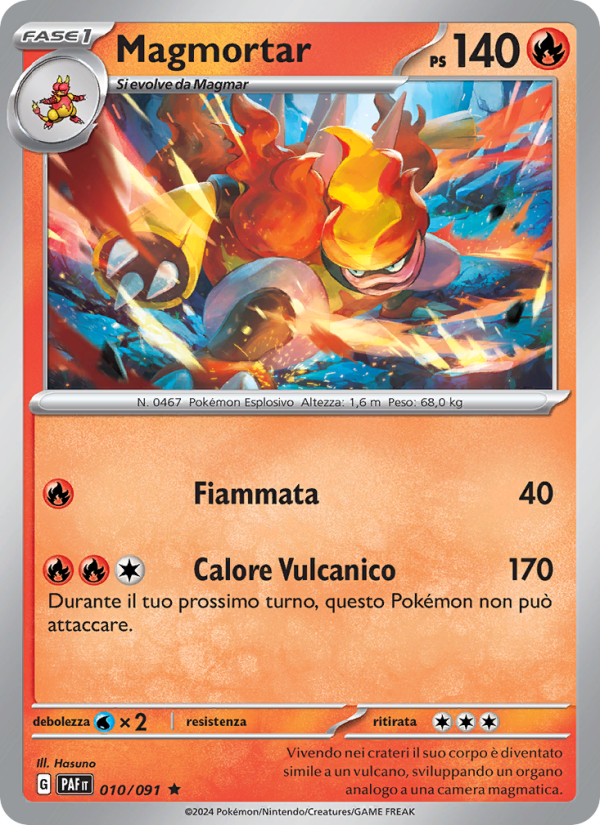 Magmortar 010/245 — Destino di Paldea (Italian Pokémon TCG card)