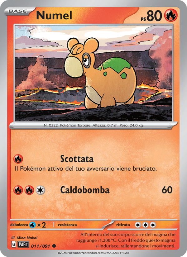 Numel 011/245 — Destino di Paldea (Italian Pokémon TCG card)
