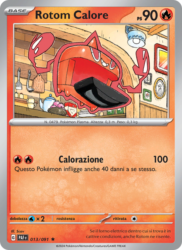 Rotom Calore 013/245 — Destino di Paldea (Italian Pokémon TCG card)