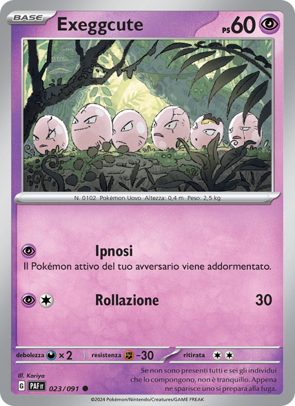 Exeggcute 023/245 — Destino di Paldea (Italian Pokémon TCG card)