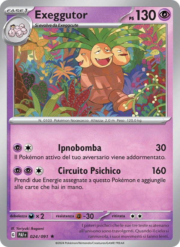 Exeggutor 024/245 — Destino di Paldea (Italian Pokémon TCG card)