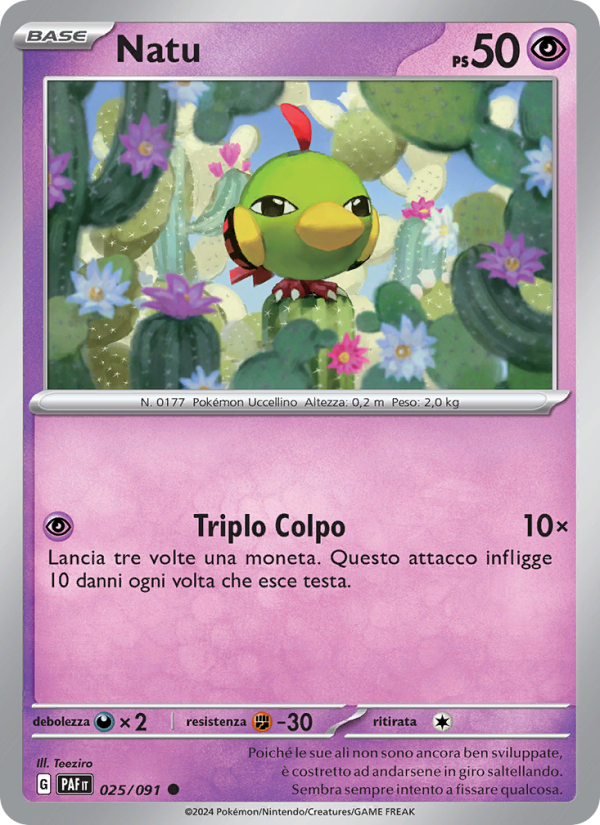 Natu 025/245 — Destino di Paldea (Italian Pokémon TCG card)