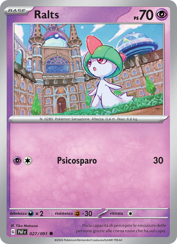 Ralts 027/245 — Destino di Paldea (Italian Pokémon TCG card)