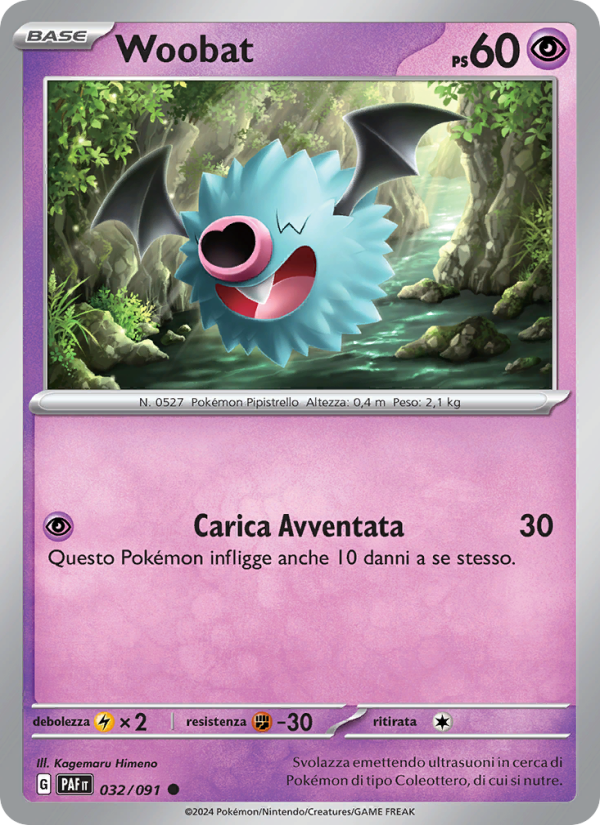 Woobat 032/245 — Destino di Paldea (Italian Pokémon TCG card)