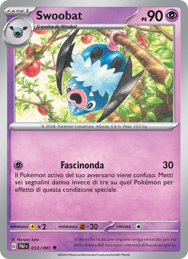 Swoobat 033/245 — Destino di Paldea (Italian Pokémon TCG card)