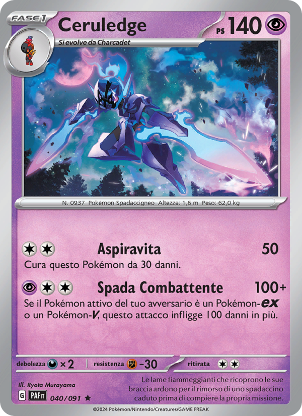 Ceruledge 040/245 — Destino di Paldea (Italian Pokémon TCG card)