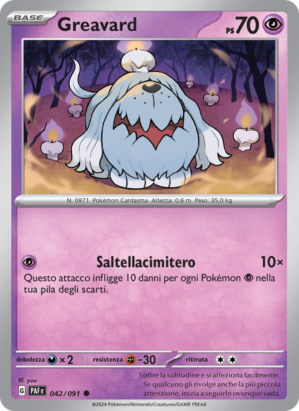 Greavard 042/245 — Destino di Paldea (Italian Pokémon TCG card)