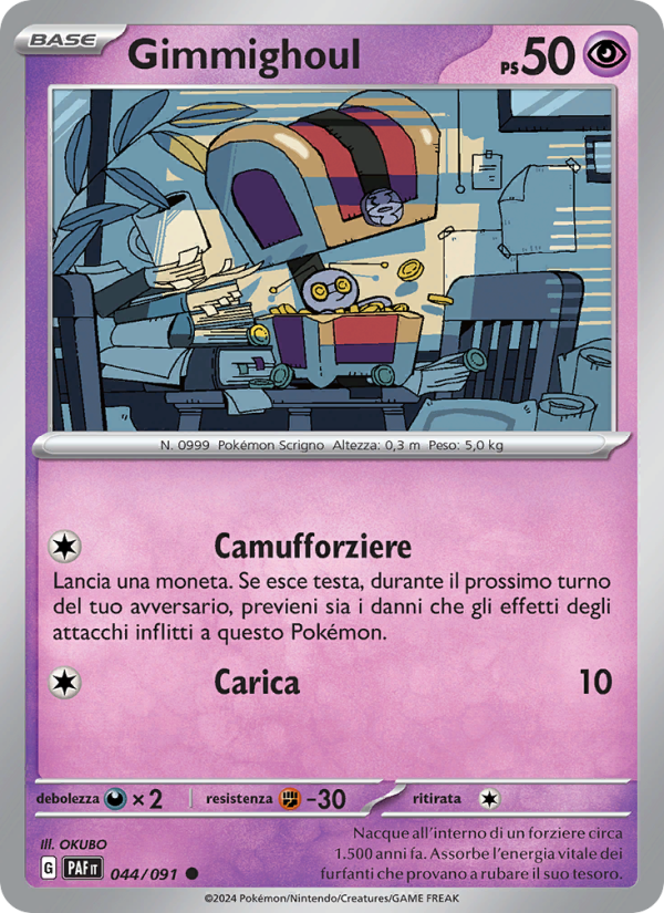 Gimmighoul 044/245 — Destino di Paldea (Italian Pokémon TCG card)