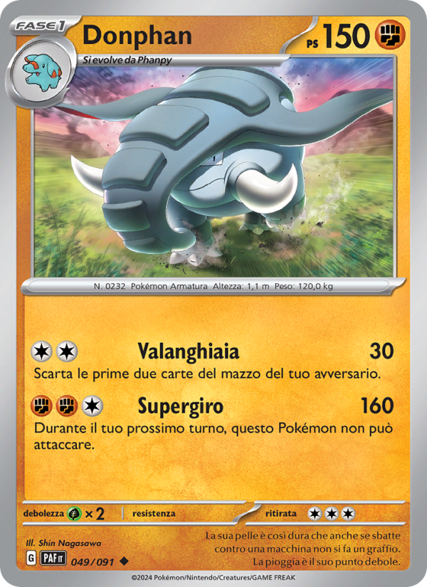 Donphan 049/245 — Destino di Paldea (Italian Pokémon TCG card)