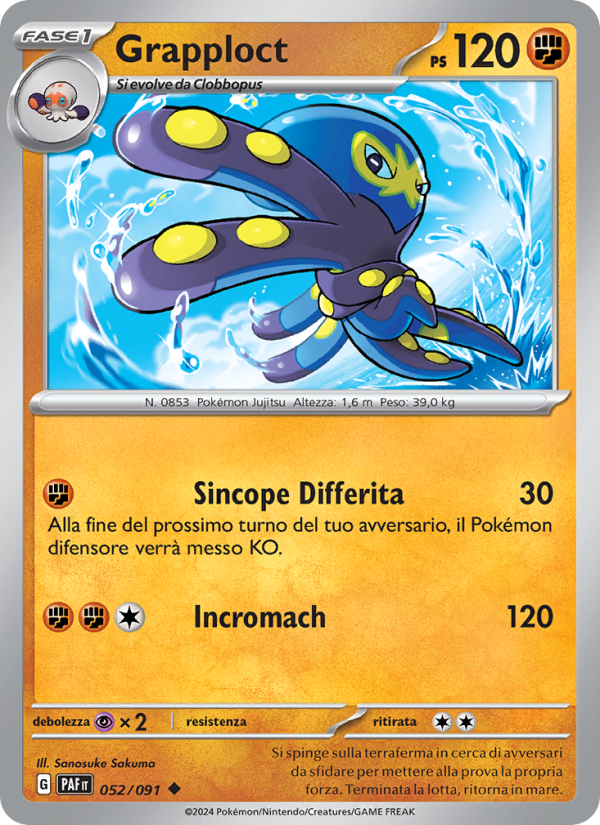 Grapploct 052/245 — Destino di Paldea (Italian Pokémon TCG card)