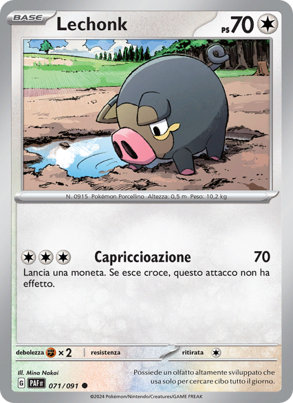 Lechonk 071/245 — Destino di Paldea (Italian Pokémon TCG card)