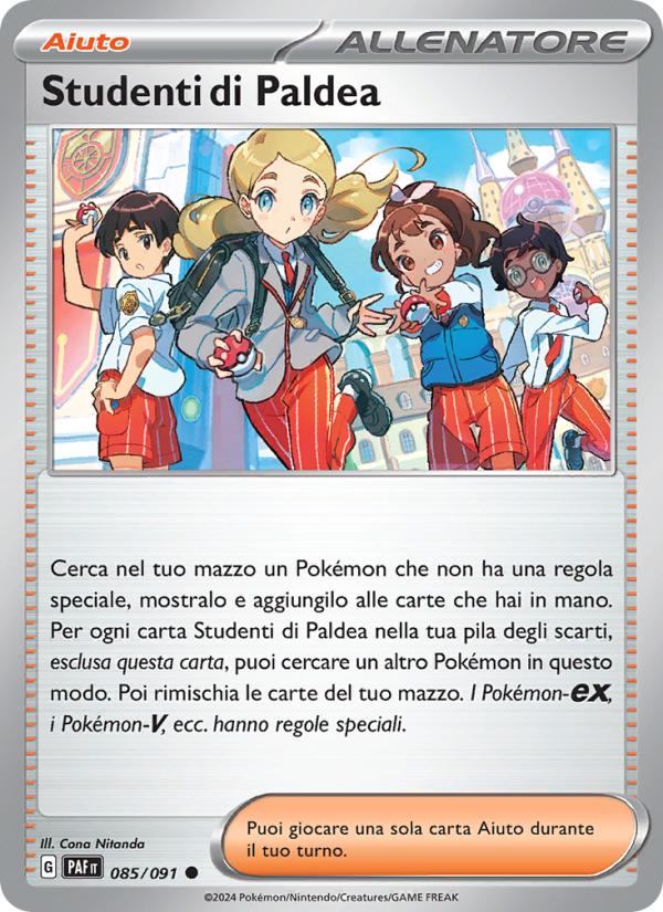 Studenti di Paldea 085/245 — Destino di Paldea (Italian Pokémon TCG card)