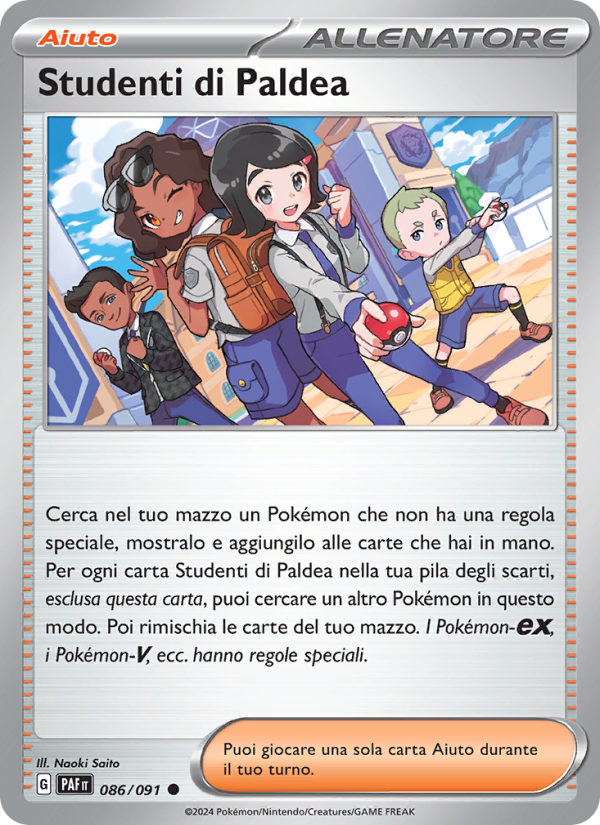 Studenti di Paldea 086/245 — Destino di Paldea (Italian Pokémon TCG card)