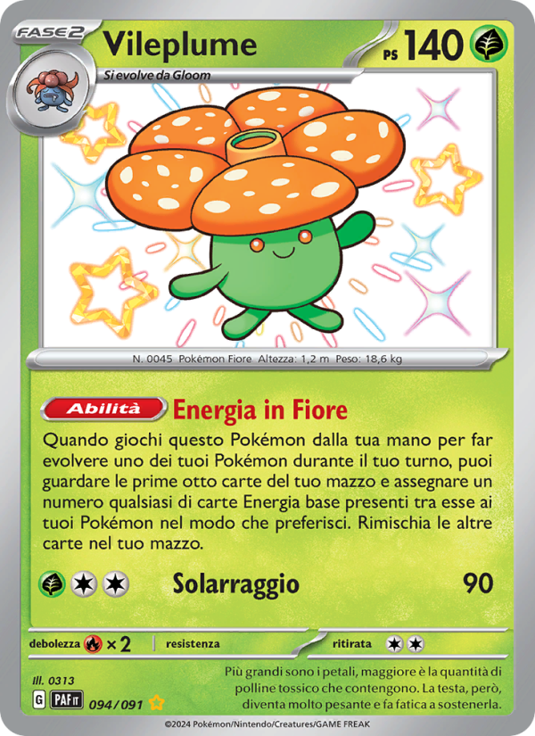 Vileplume 094/245 — Destino di Paldea (Italian Pokémon TCG card)