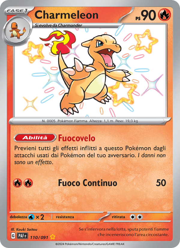 Charmeleon 110/245 — Destino di Paldea (Italian Pokémon TCG card)