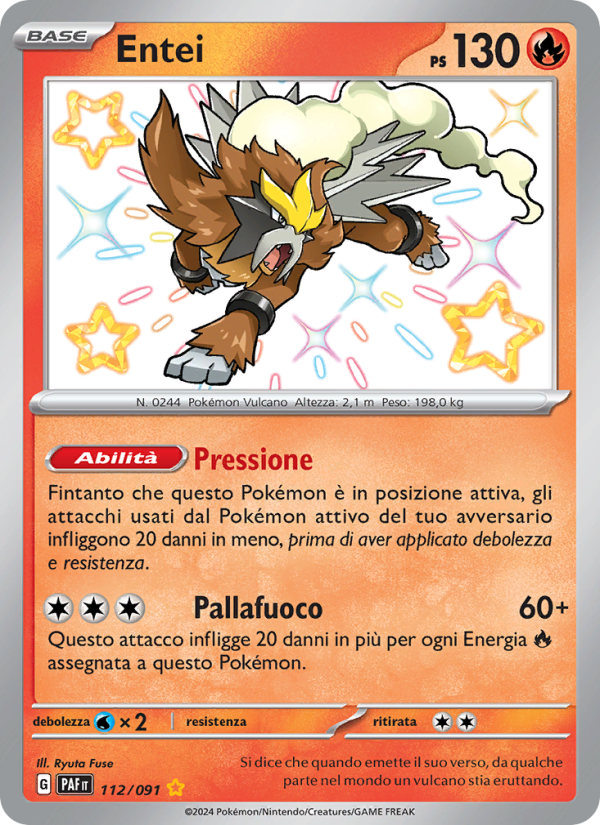 Entei 112/245 — Destino di Paldea (Italian Pokémon TCG card)