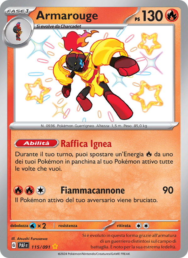 Armarouge 115/245 — Destino di Paldea (Italian Pokémon TCG card)