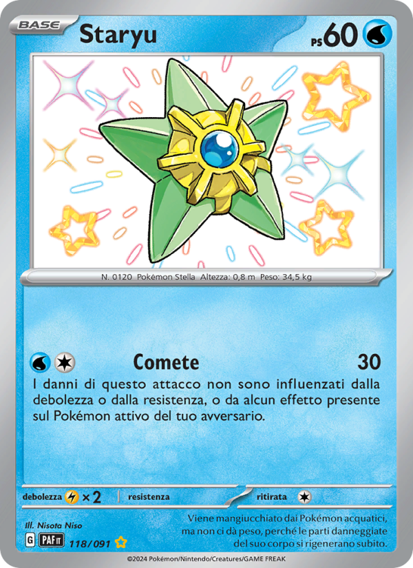 Staryu 118/245 — Destino di Paldea (Italian Pokémon TCG card)