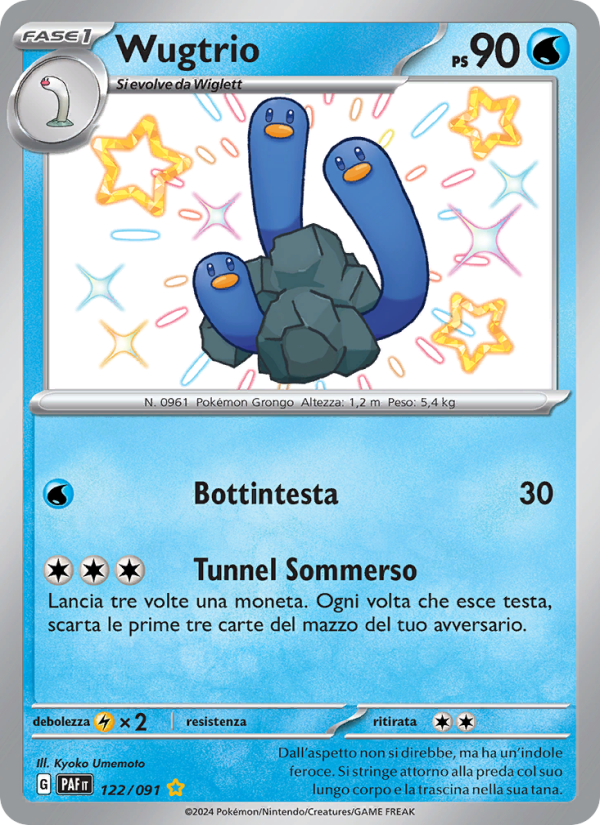 Wugtrio 122/245 — Destino di Paldea (Italian Pokémon TCG card)