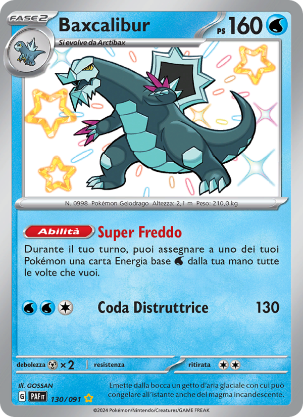 Baxcalibur 130/245 — Destino di Paldea (Italian Pokémon TCG card)