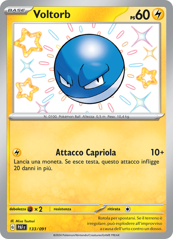 Voltorb 133/245 — Destino di Paldea (Italian Pokémon TCG card)