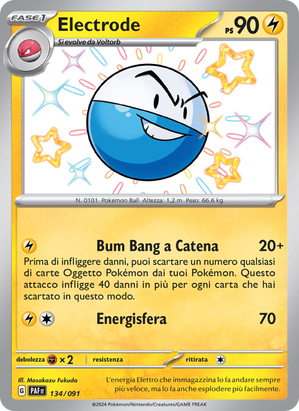 Electrode 134/245 — Destino di Paldea (Italian Pokémon TCG card)