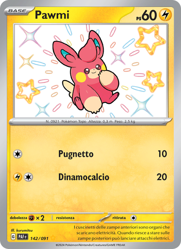 Pawmi 142/245 — Destino di Paldea (Italian Pokémon TCG card)