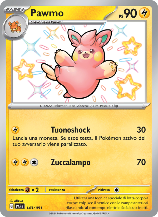 Pawmo 143/245 — Destino di Paldea (Italian Pokémon TCG card)