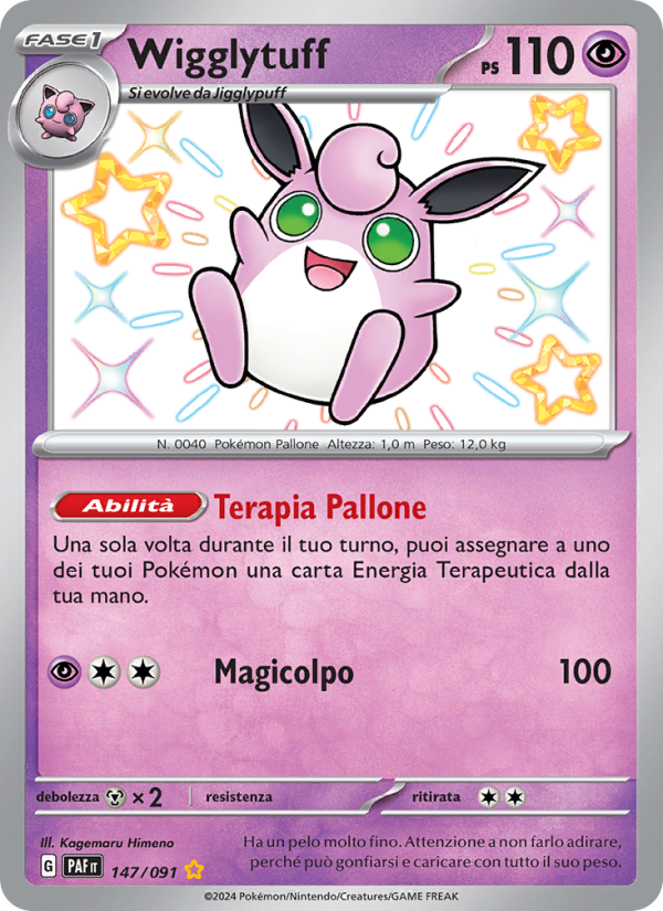 Wigglytuff 147/245 — Destino di Paldea (Italian Pokémon TCG card)