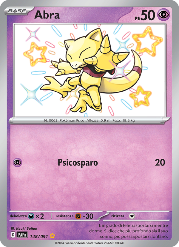 Abra 148/245 — Destino di Paldea (Italian Pokémon TCG card)