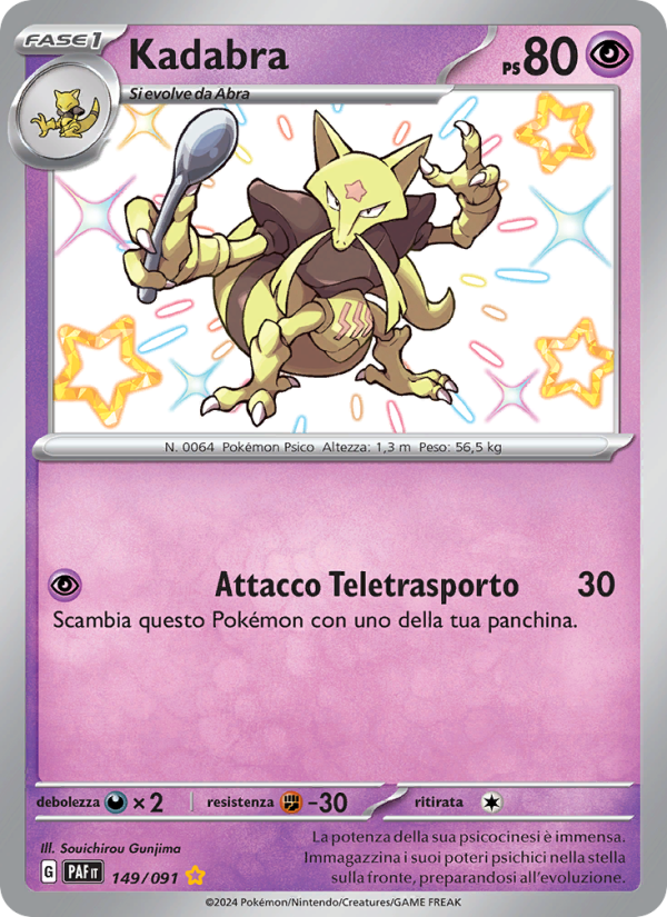Kadabra 149/245 — Destino di Paldea (Italian Pokémon TCG card)