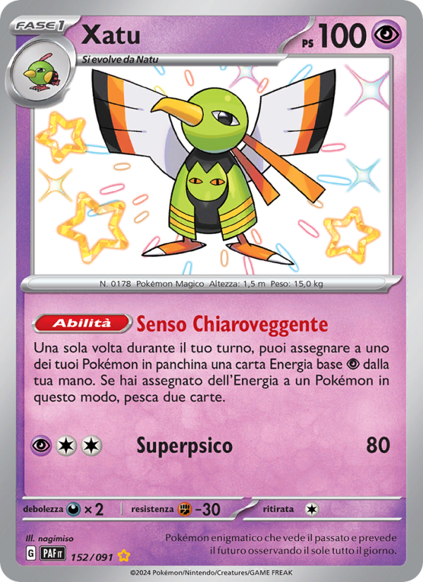 Xatu 152/245 — Destino di Paldea (Italian Pokémon TCG card)