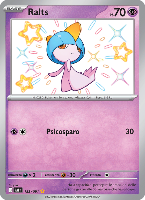 Ralts 153/245 — Destino di Paldea (Italian Pokémon TCG card)