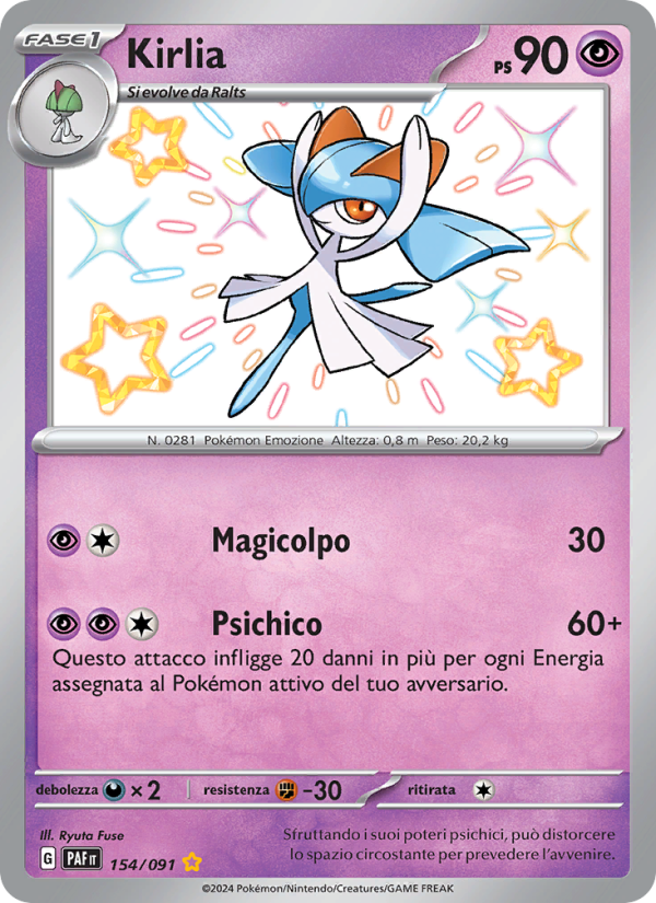 Kirlia 154/245 — Destino di Paldea (Italian Pokémon TCG card)
