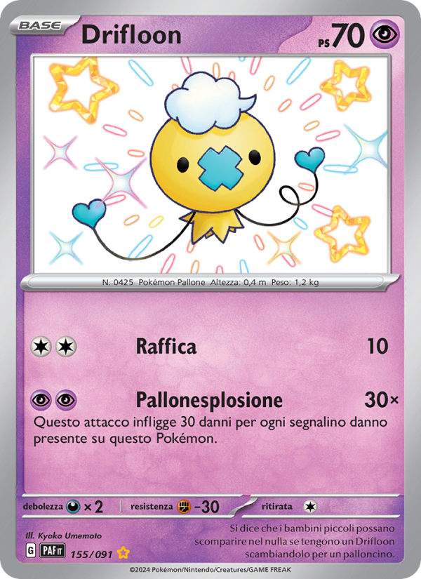 Drifloon 155/245 — Destino di Paldea (Italian Pokémon TCG card)