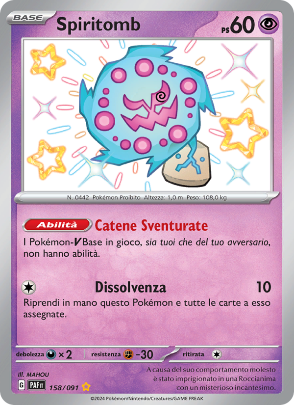 Spiritomb 158/245 — Destino di Paldea (Italian Pokémon TCG card)