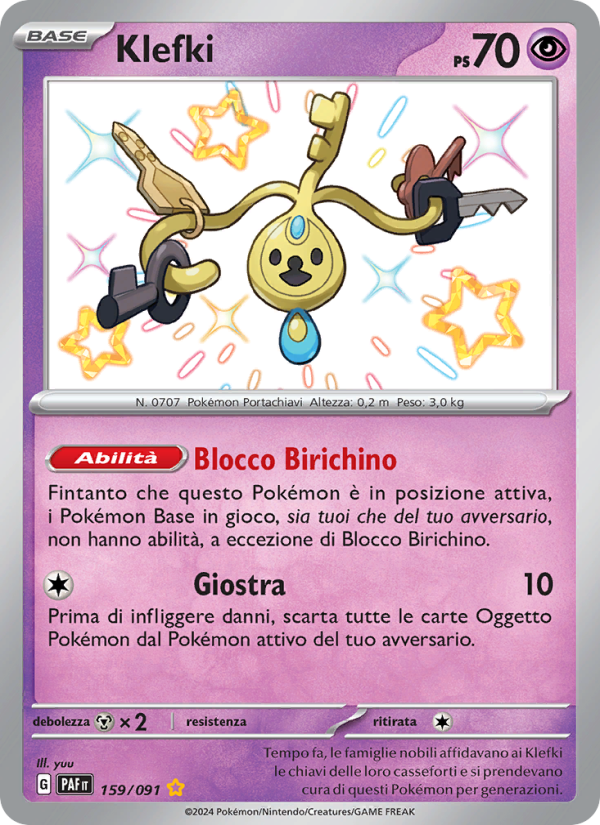 Klefki 159/245 — Destino di Paldea (Italian Pokémon TCG card)