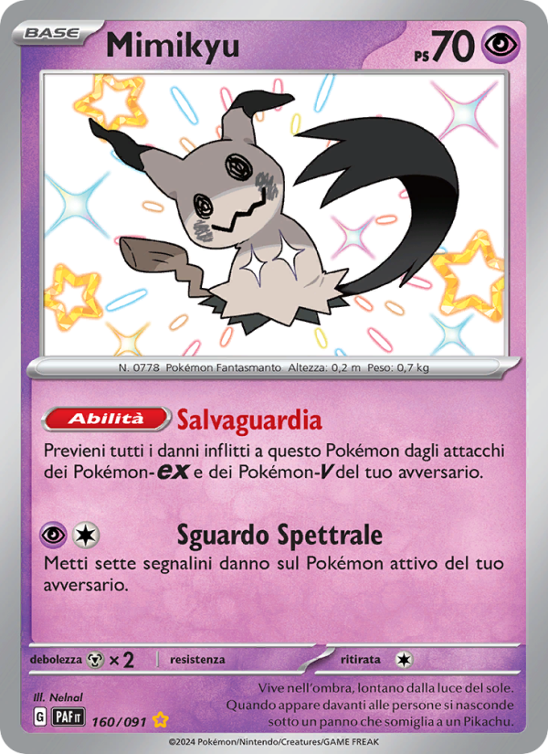 Mimikyu 160/245 — Destino di Paldea (Italian Pokémon TCG card)